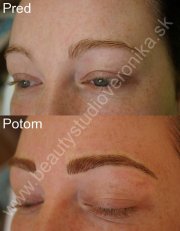 Permanentný make-up obočia čiarkovanou metódou