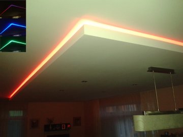 LED osetlenie v obývačke