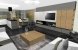 Interiérový dizajn, návrh otvorenej kuchyne s obývačkou