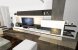 Dizajn interiéru modernej obývačky s kuchyňou