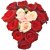 Srdce z ruží v kytici na Deň matiek