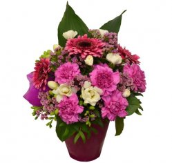 Ružovo fialový aranžmán - zariadim.sk  - recenzie, referencie, skúsenosti
